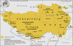 Tibétains - leur territoire
